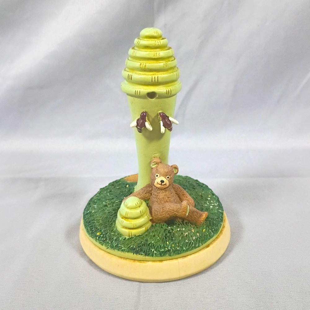 Vintage 1995 Brown Bag Cookie Art Stamp Beehive Bear #1 Ceramic Press Retired